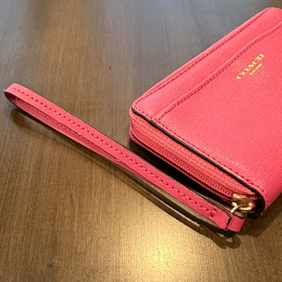 Coach Saffiano Leather Wristlet Clutch - Picture 7 of 7